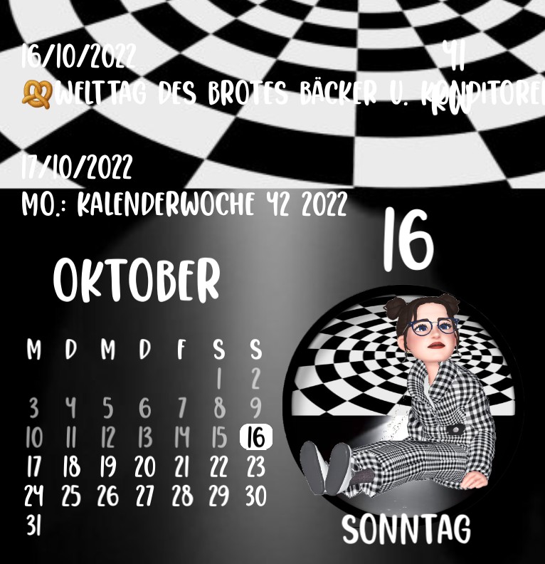 Kalender Ich BlackWhite Flower  