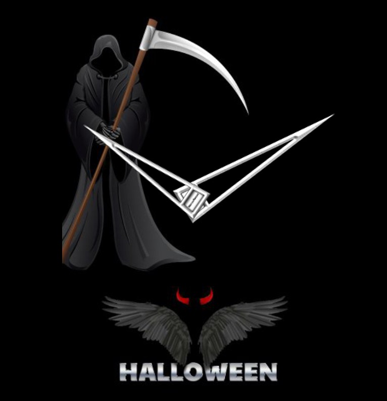 Clock Halloween Dim 