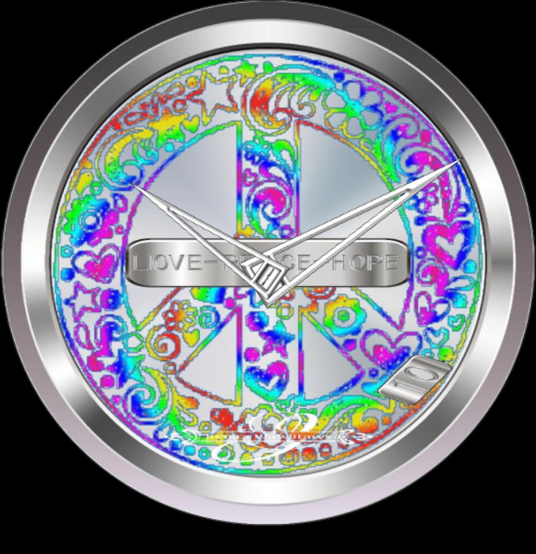 Clock Love Peace Hope 2