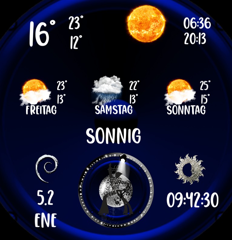 Wetter Saturday Night Fever blue 