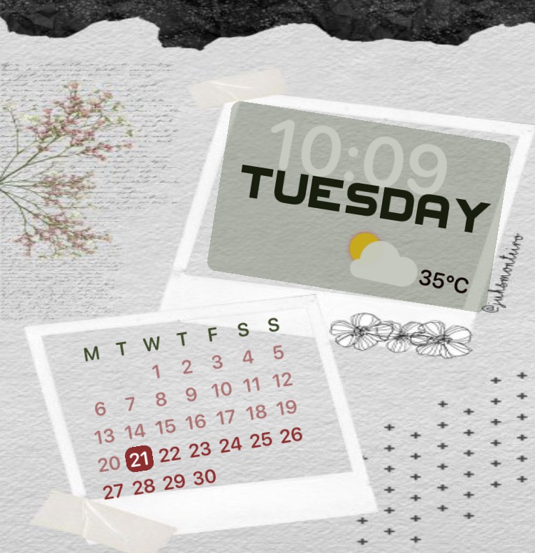 Minimalist time and date