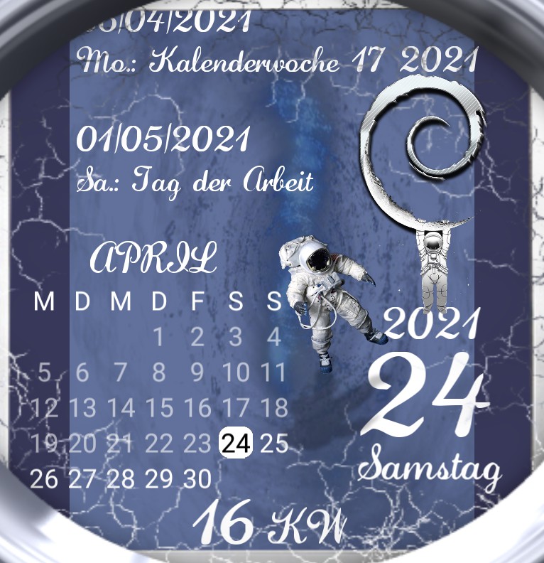 Kalender gross Astronaut 