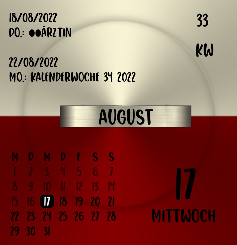 Kalender Schriftanimationen 