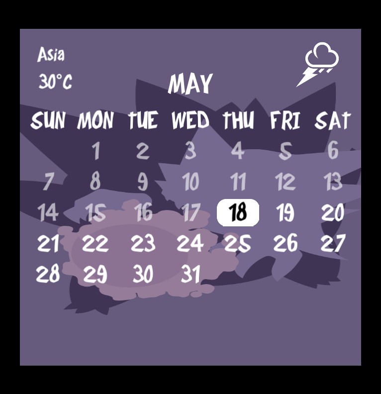 gengar calendar