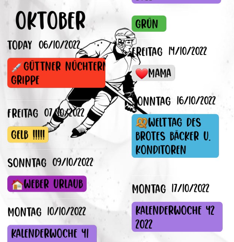 Agenda Eishockey BlackWhite 
