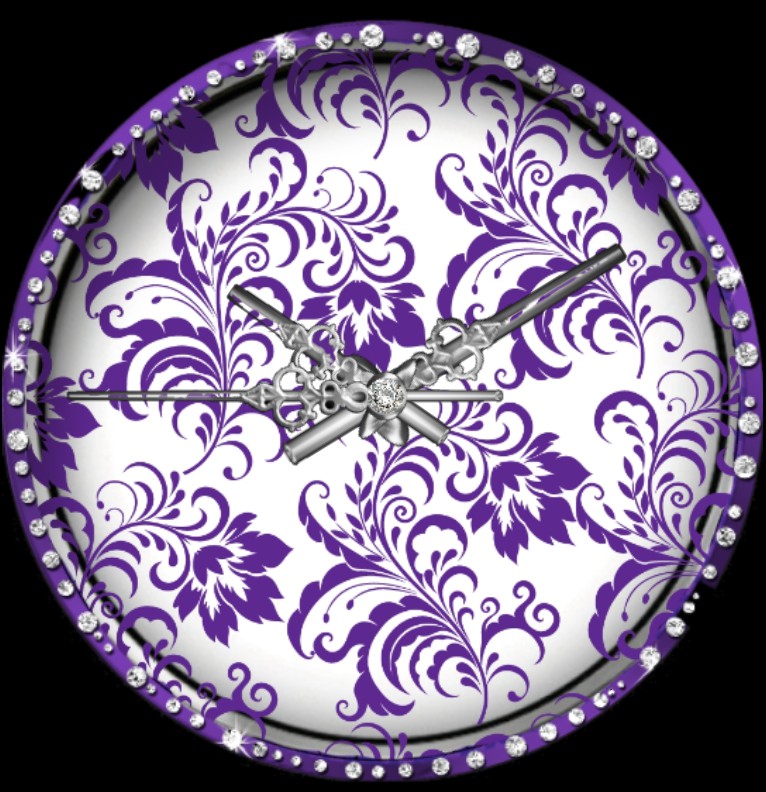 Clock lila Muster 