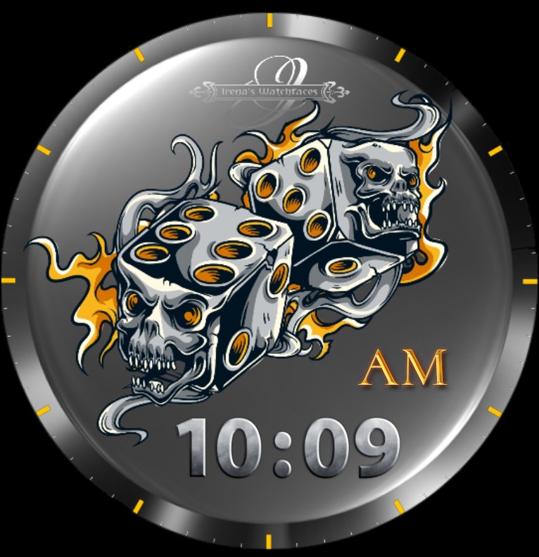 Clock Skull Cube 