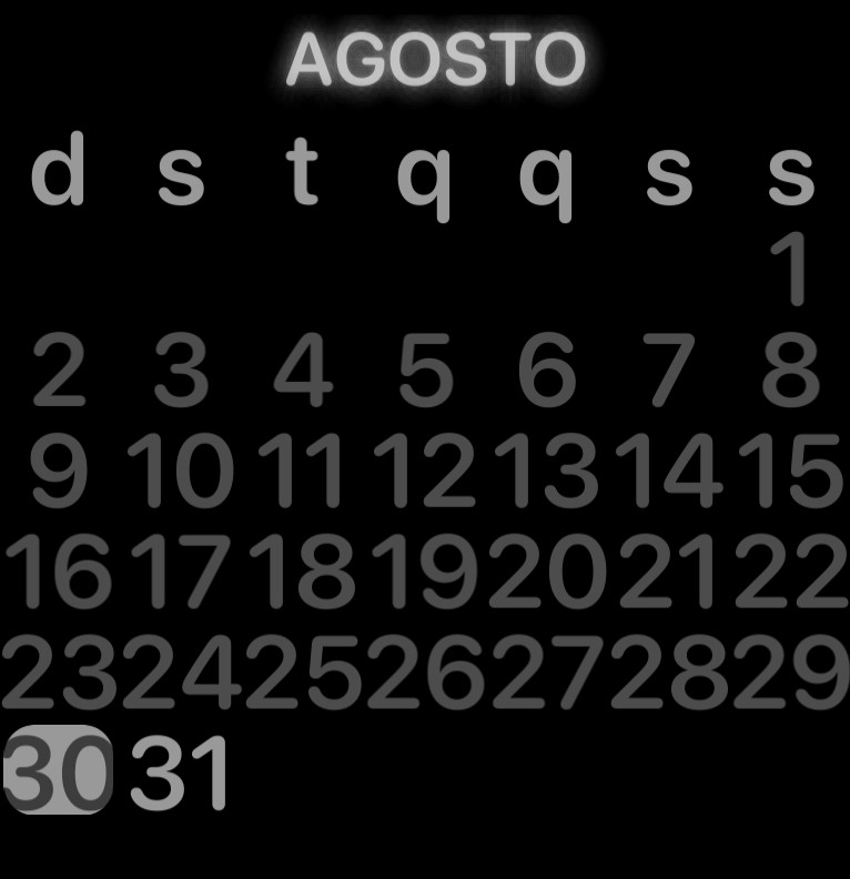 Simple minimalism calendar