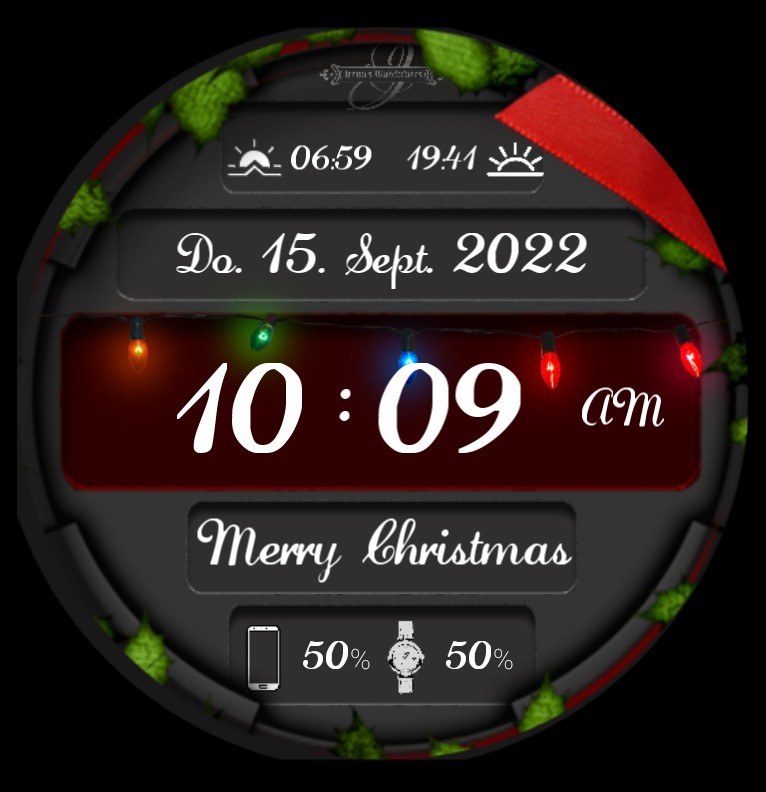 Clock Laufband Christmas E