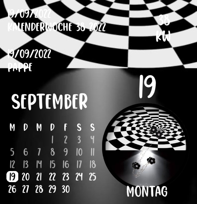 Kalender Black Flower 