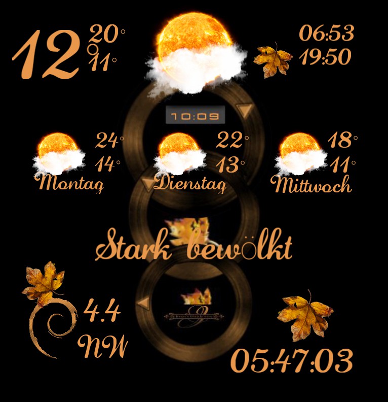 Widget Wetter Autumn Design 1