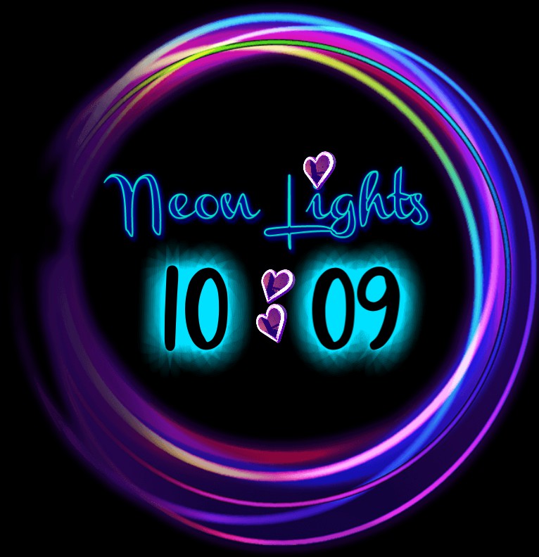 Clock Neon lights 1