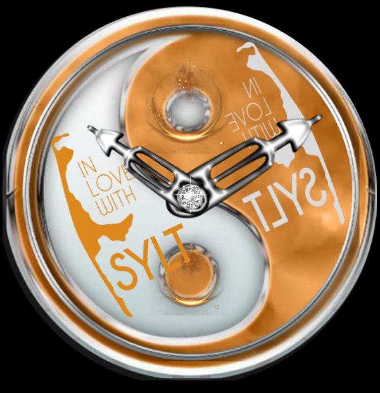 Clock Sylter Yin Yang 