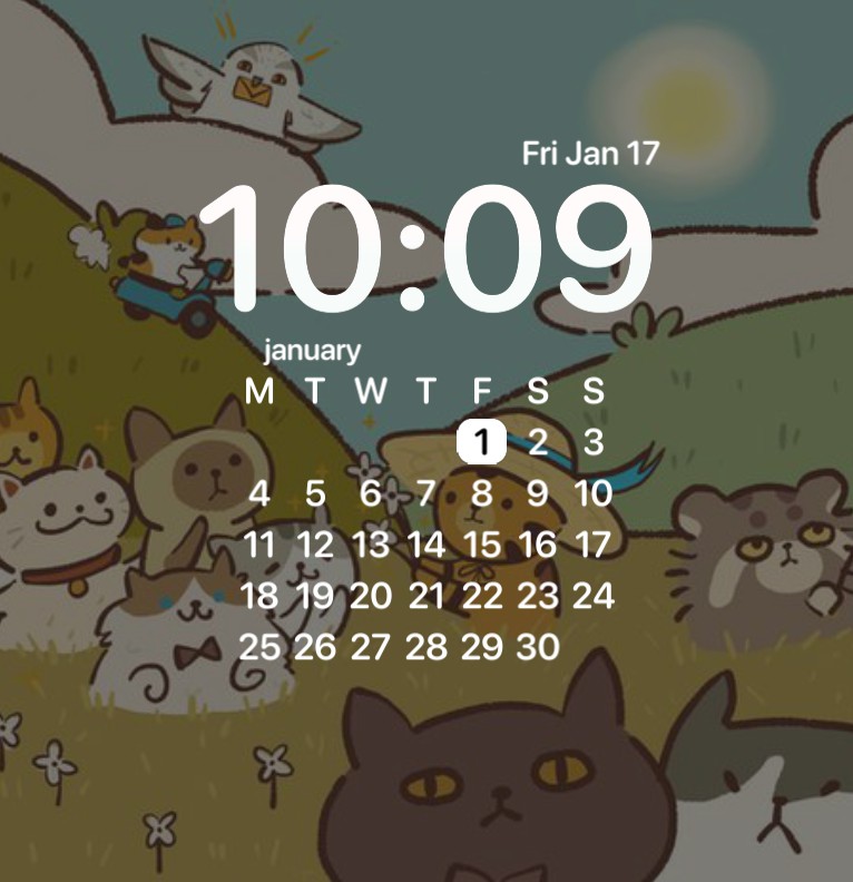 cat and time, calendar mar