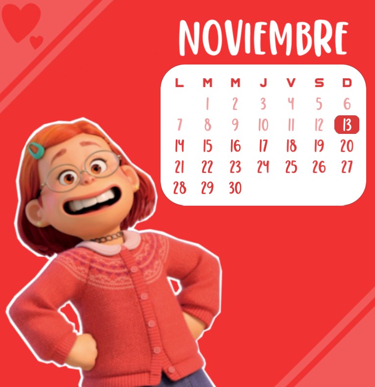 TURNING RED - Calendar