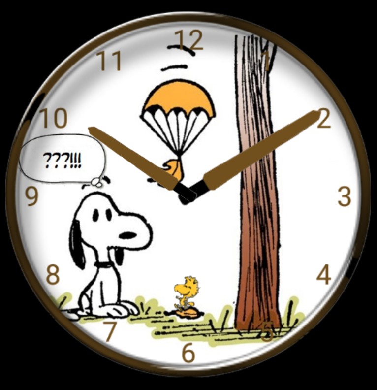 Clock Snoopy Autumn 