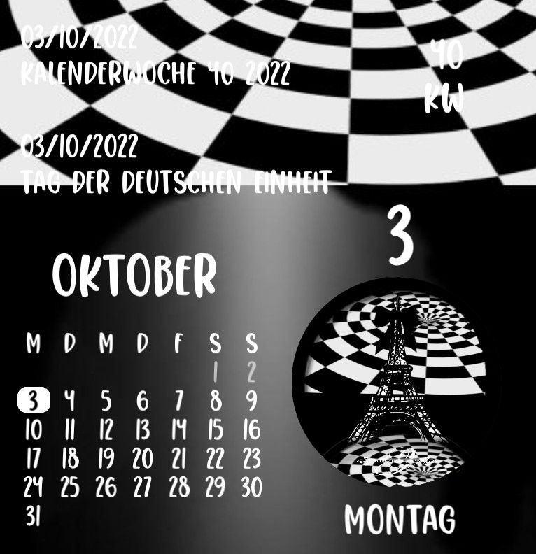Kalender Paris BlackWhite 