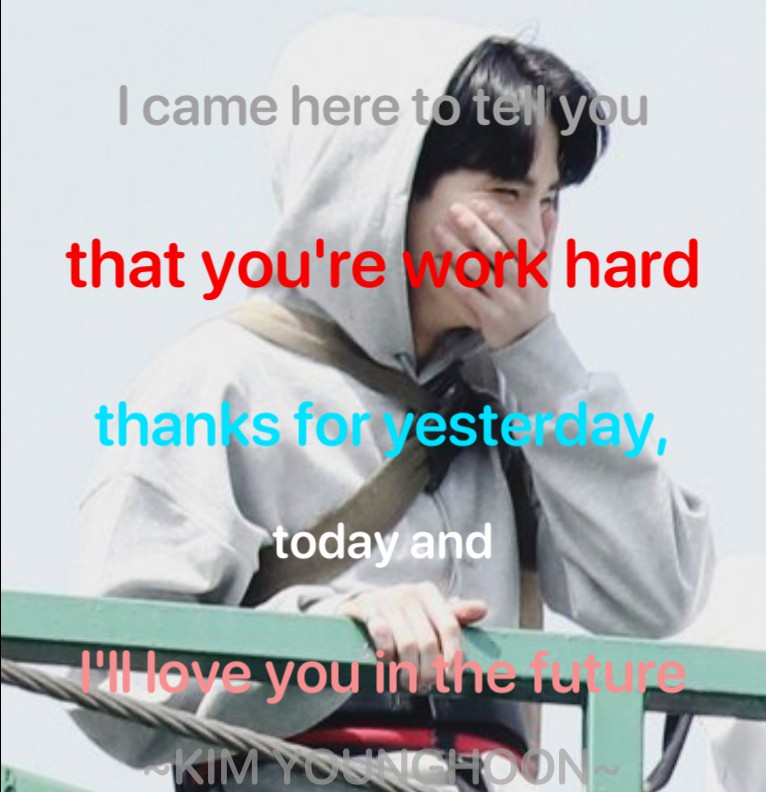 KIM YOUNGHOON QUOTES THE BOYZ
