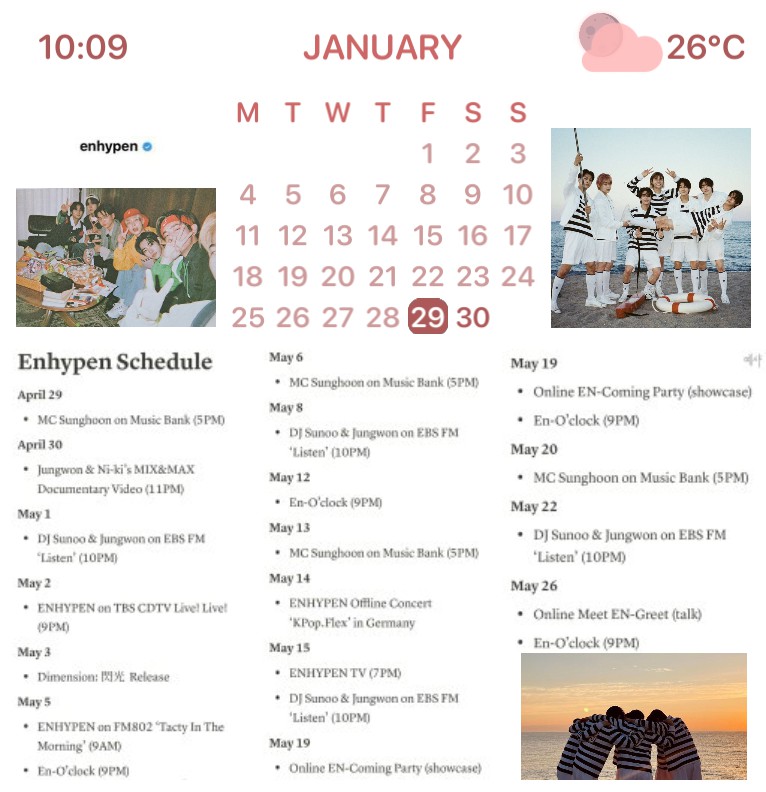 ENHYPEN SCHEDULE