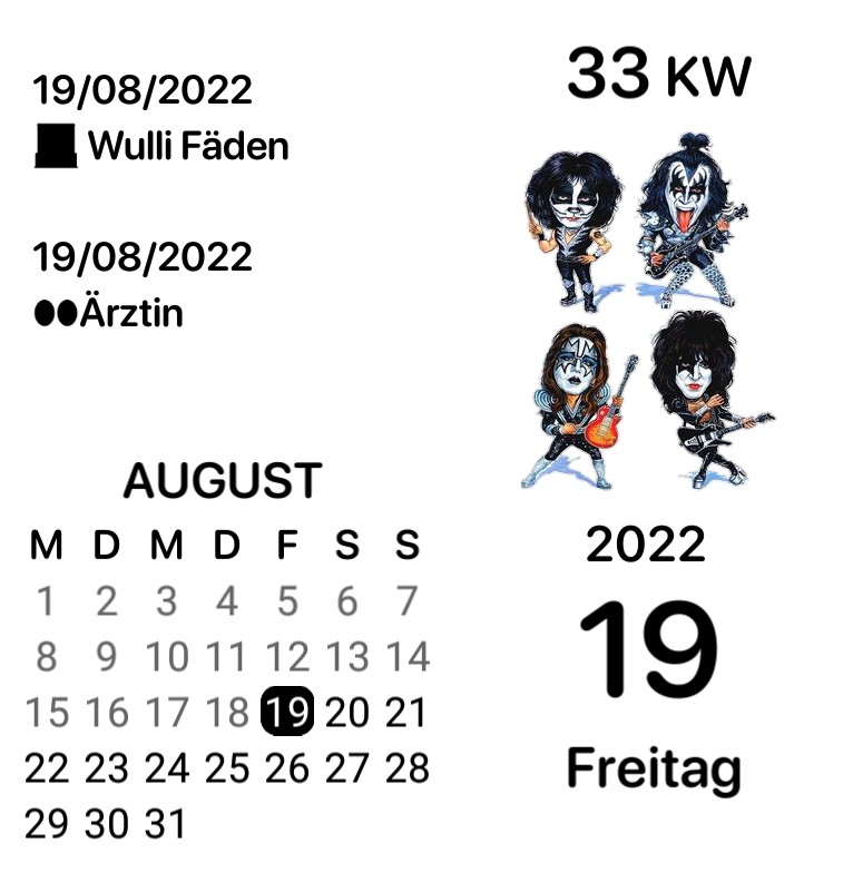 Kalender The Band Kiss 