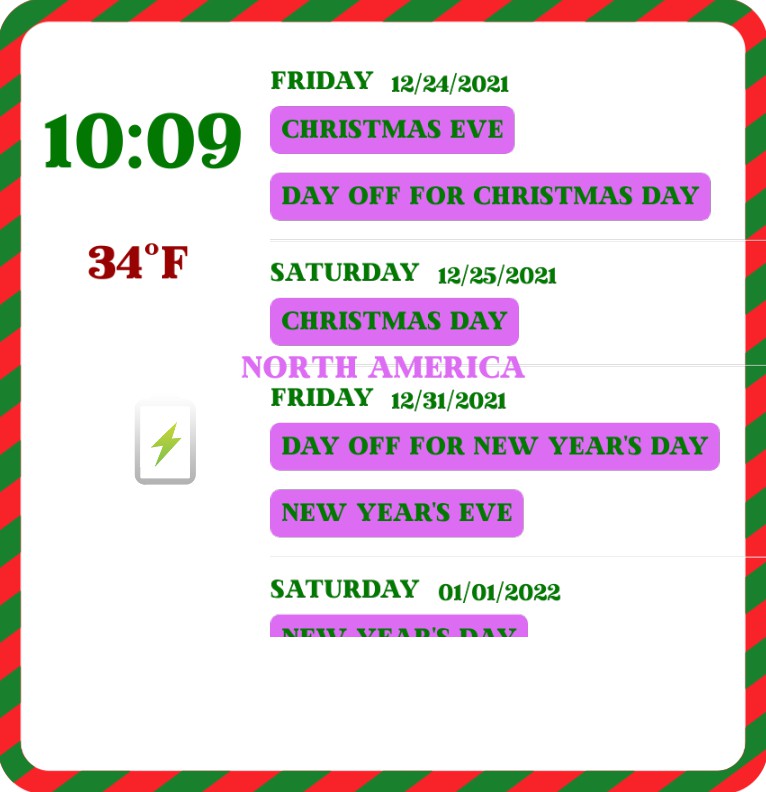time temp event and date