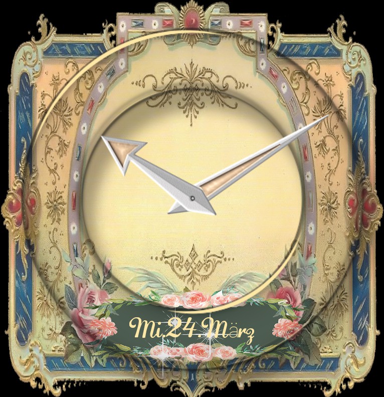Clock Vintage Rose 