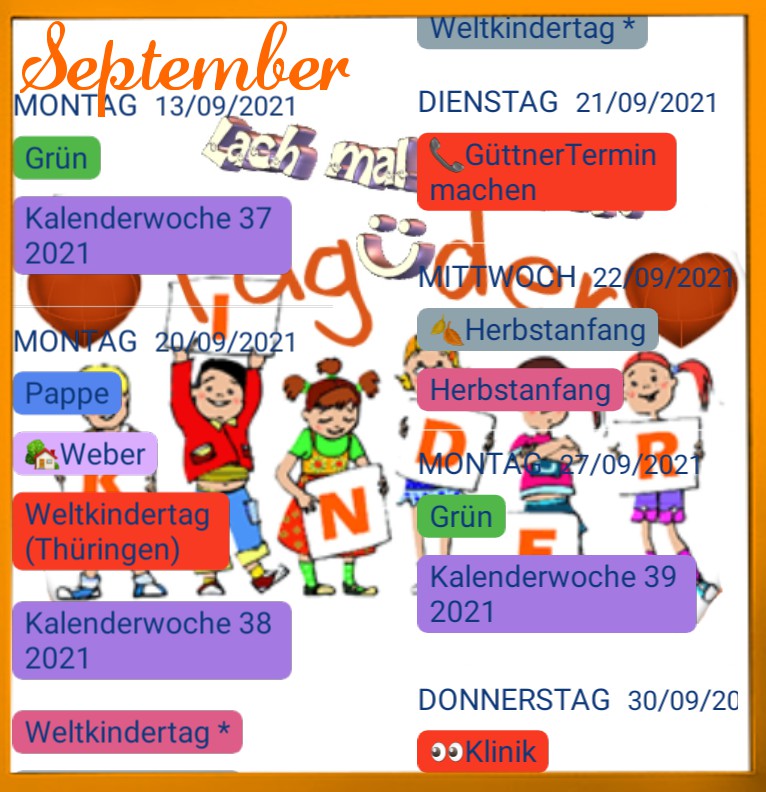 Termine Kindertag 