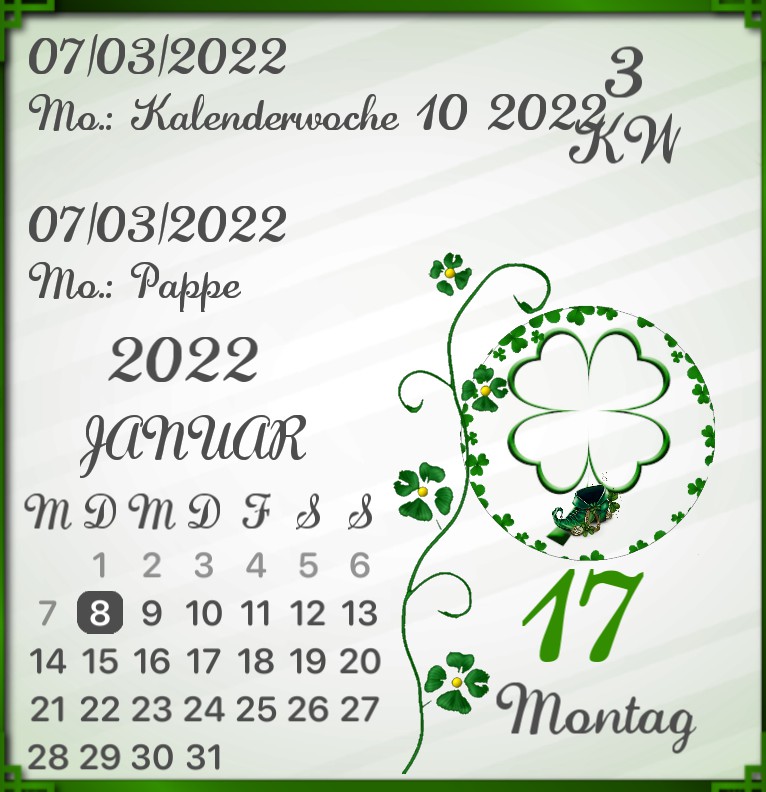 Kalender Saint Patricksday 