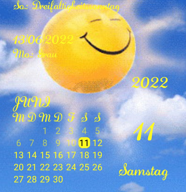 Kalender Sommeranfang 