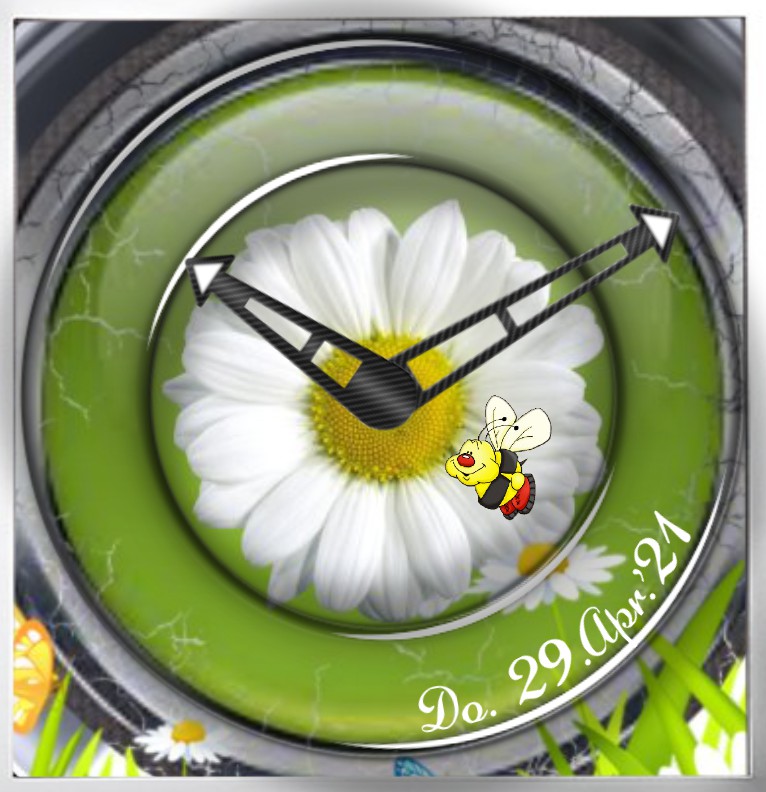 Clock Flower Time 