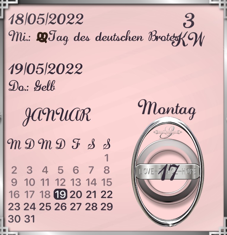 Kalender Love Peace H