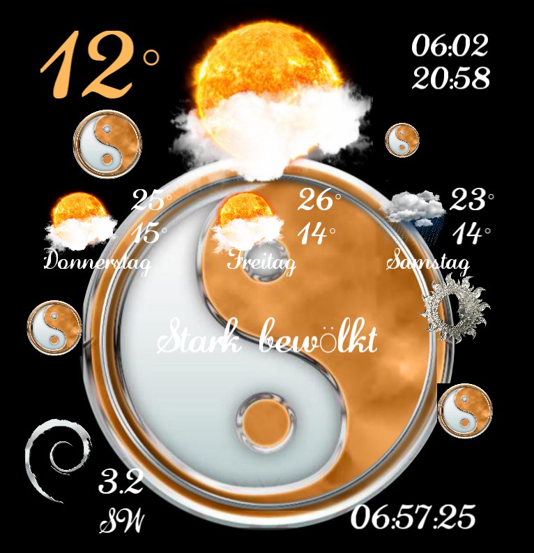 Widget Wetter  Yin Yang  