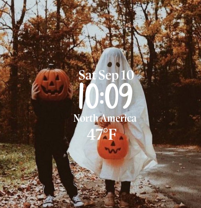 aesthetic ghost widget large