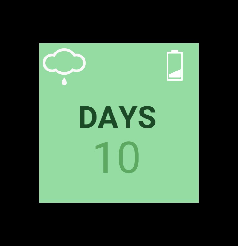 Weather, battery, countdown