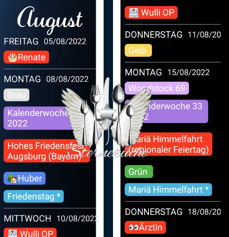 Agenda Sternekueche 