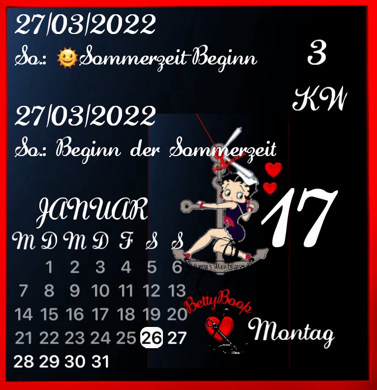 Kalender Betty boop Seemannsbraut 