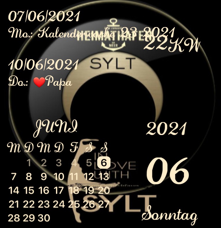 Kalender Sylt Tide