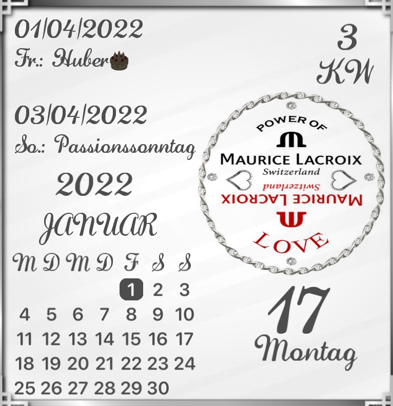 Kalender Maurice Lacroix 