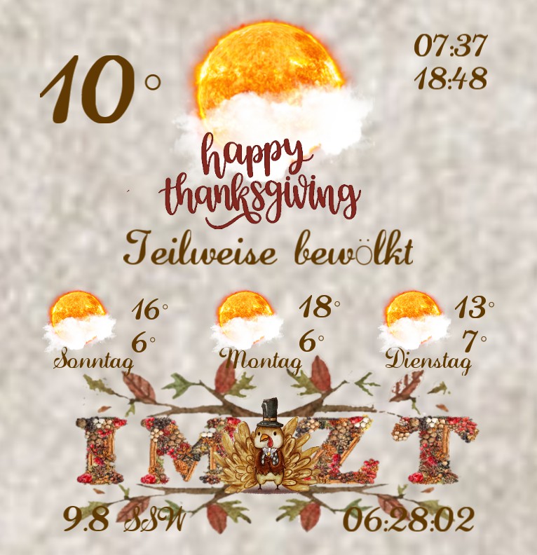 Widget Wetter IMZT DIAMOND Thanksgiving 
