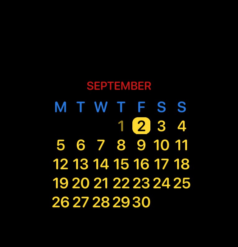 colorful calendar 