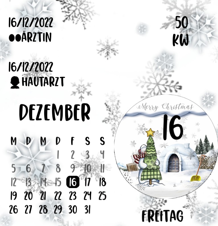 Kalender Snowman 