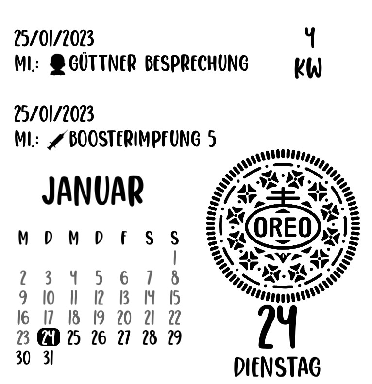 Kalender Oreo 