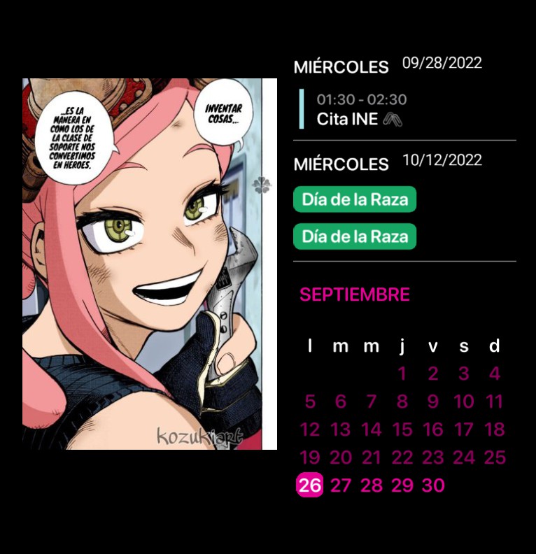 Mei Hatsune Calendario 