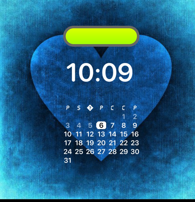 blue heart panel