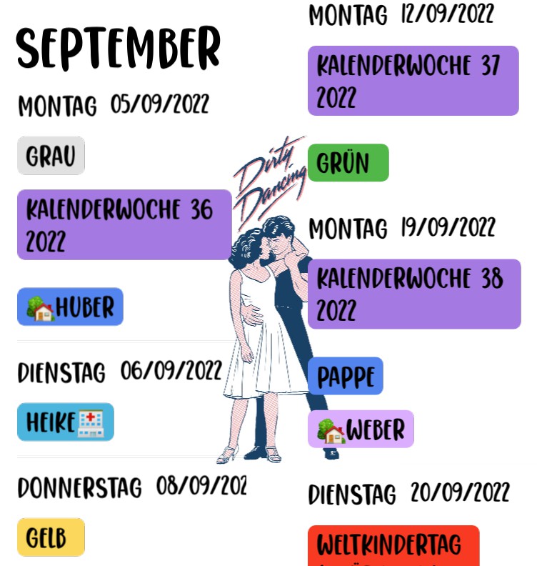 Agenda Dirty Dancing 1