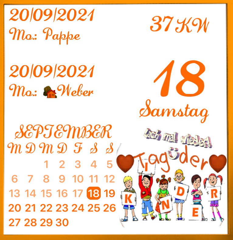 Kalender Kindertag 
