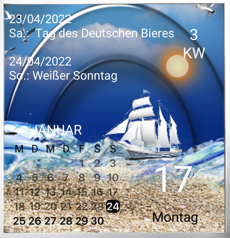 Kalender Sonnenaufgang 