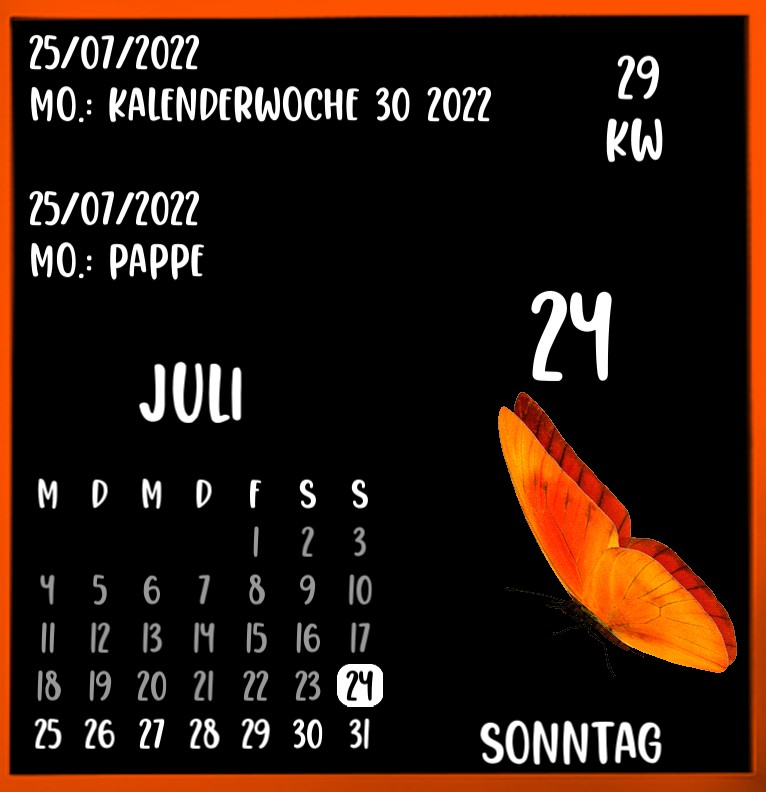 Kalender Butterfly Orange 
