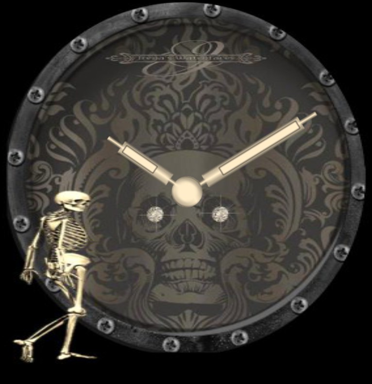 Clock Diamond Skull 