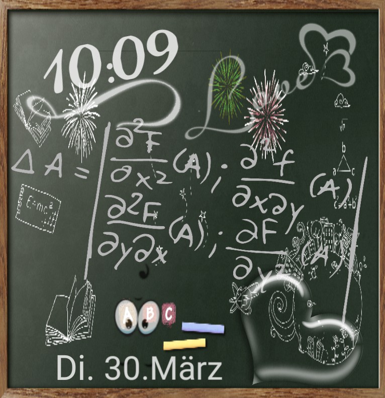 Clock Kreidetafel  1